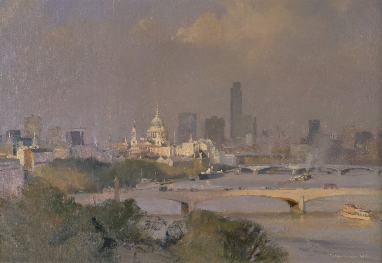 Upalne popołudnie w sierpniu, Kings Reach, 1988 autorstwa Trevor Chamberlain