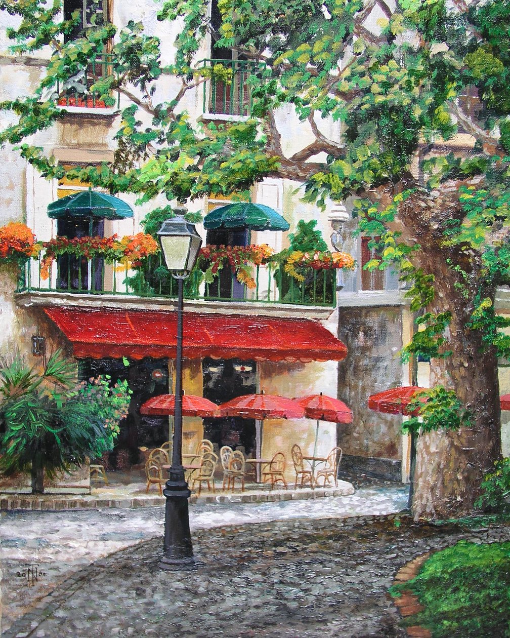 Cafe Beauclair, Prowansja, 2004 autorstwa Trevor Neal
