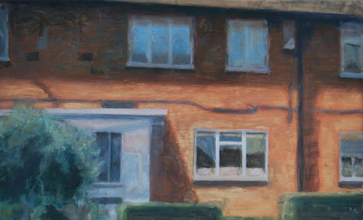 Miejsce do życia 17, 2011 (olej na sklejce) autorstwa Trevor Burgess