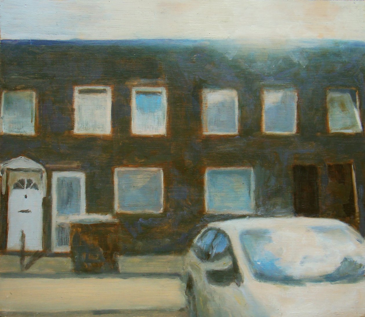 Miejsce do życia 25, 2012 (olej na sklejce) autorstwa Trevor Burgess