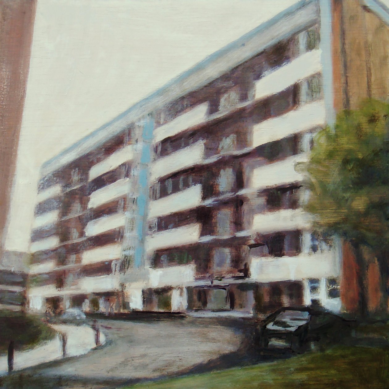 Miejsce do życia 43, 2012 (olej na sklejce) autorstwa Trevor Burgess