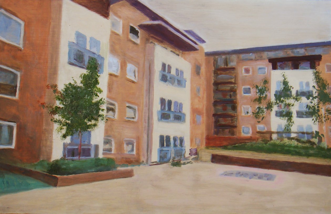 Miejsce do życia 45, 2012 (olej na sklejce) autorstwa Trevor Burgess