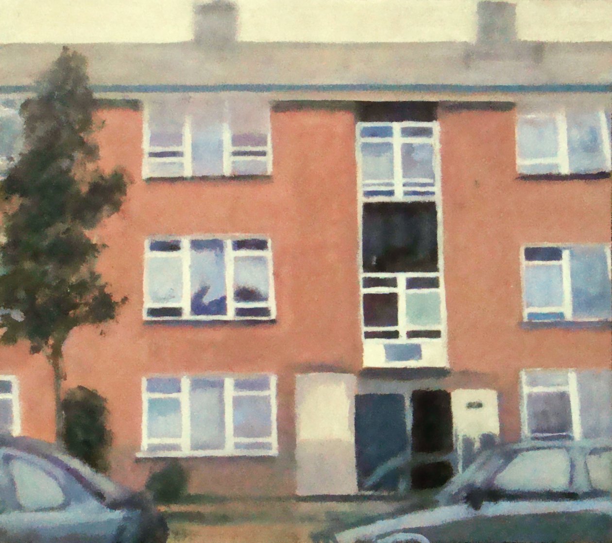 Miejsce do życia 47, 2012 (olej na sklejce) autorstwa Trevor Burgess