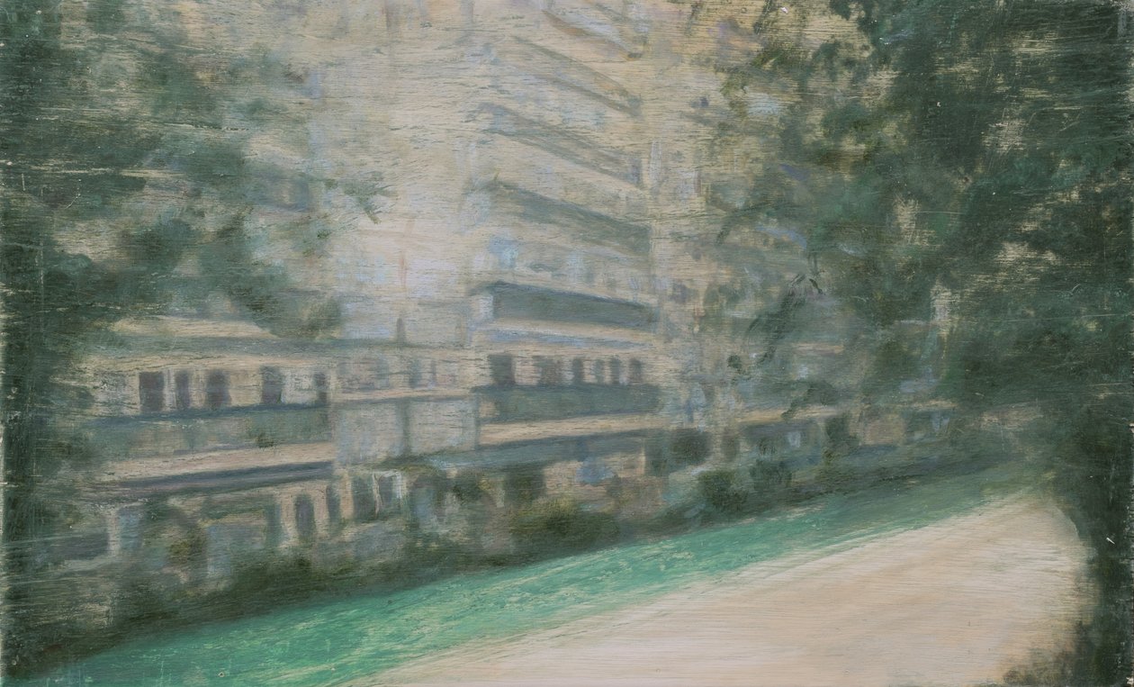 Miejsce do życia 52, 2013 (olej na sklejce) autorstwa Trevor Burgess