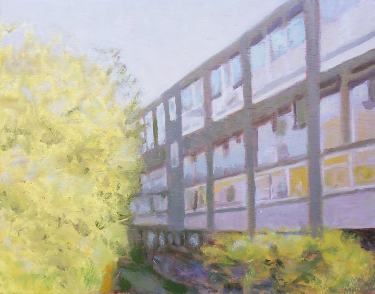 Miejsce do życia 53, 2013 (olej na sklejce) autorstwa Trevor Burgess