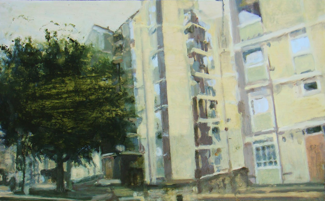 Miejsce do życia 7, 2011 (olej na sklejce) autorstwa Trevor Burgess