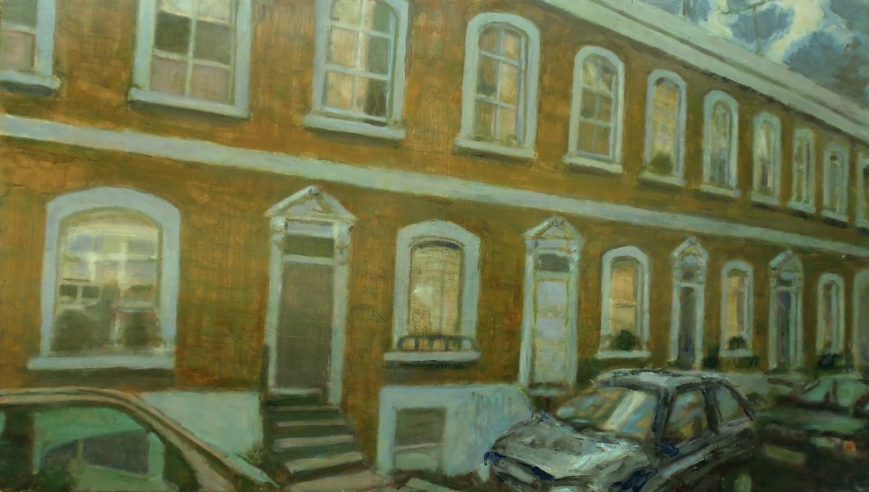 Miejsce do życia L5, 2013 (olej na sklejce) autorstwa Trevor Burgess