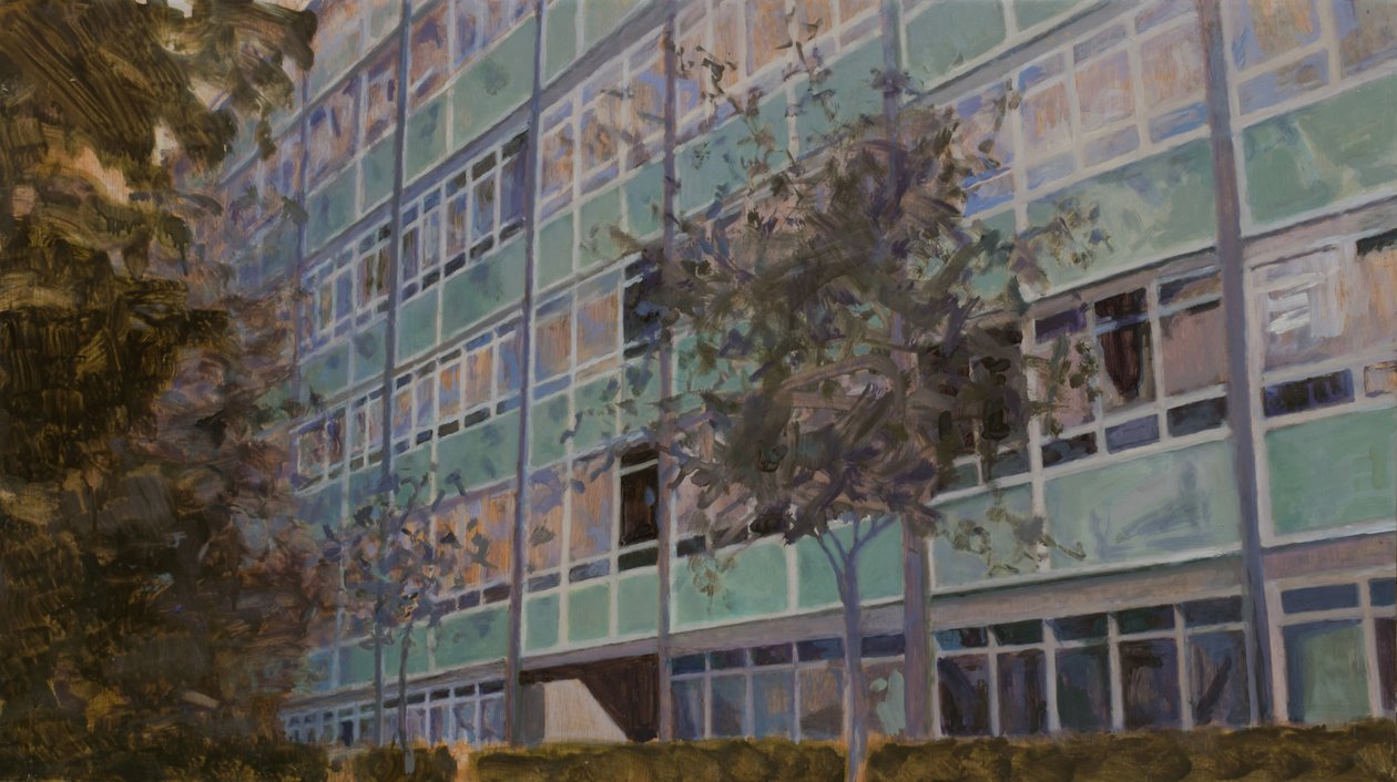 Miejsce do życia L6, 2013 (olej na sklejce) autorstwa Trevor Burgess