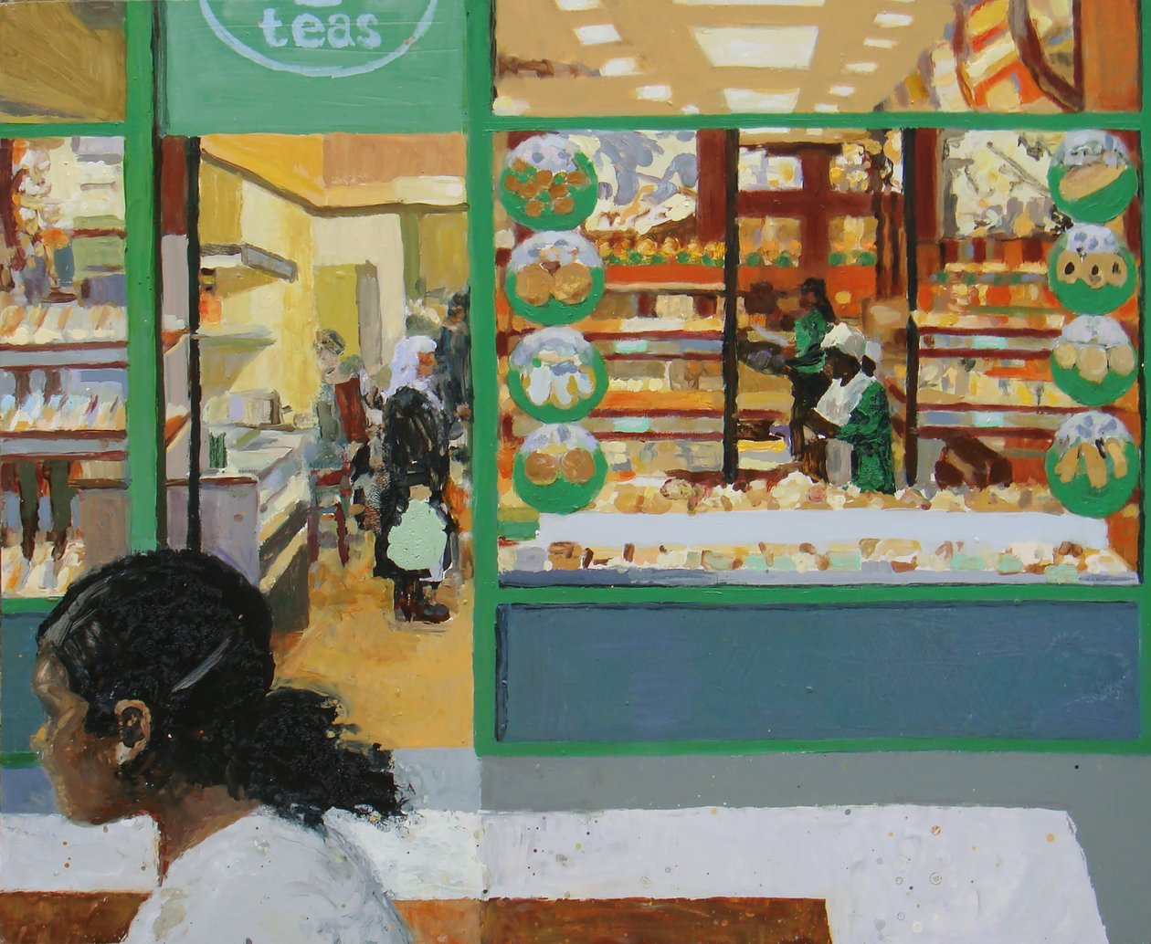 Piekarnia, 2008 (olej na płycie) autorstwa Trevor Burgess