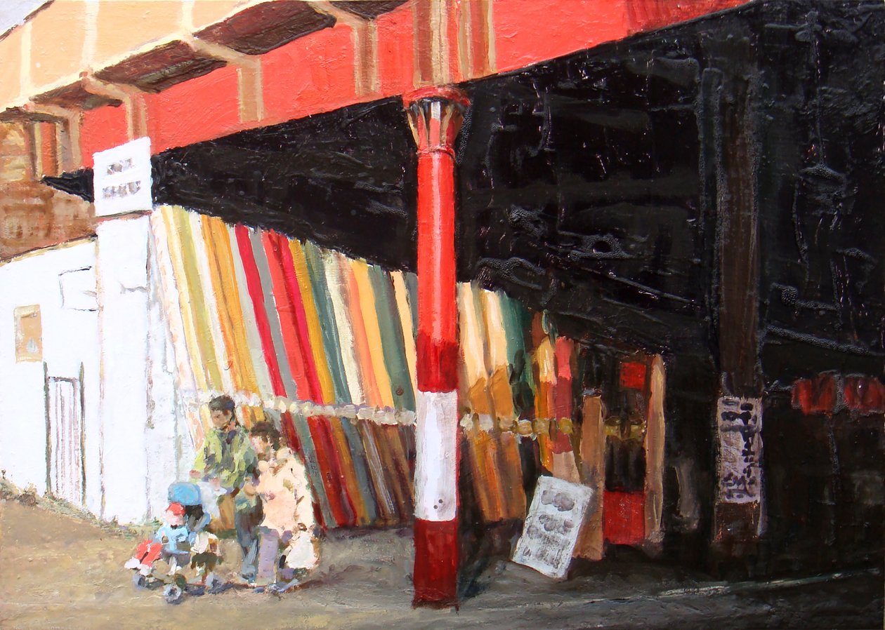 Dywany, 2008 (olej na płycie) autorstwa Trevor Burgess