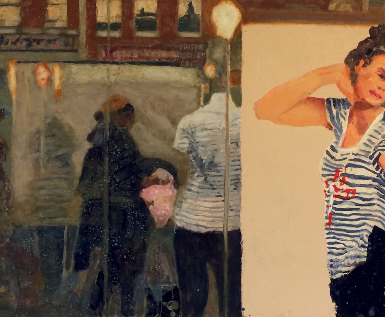 Models for life, 2019 (olej na płycie) autorstwa Trevor Burgess