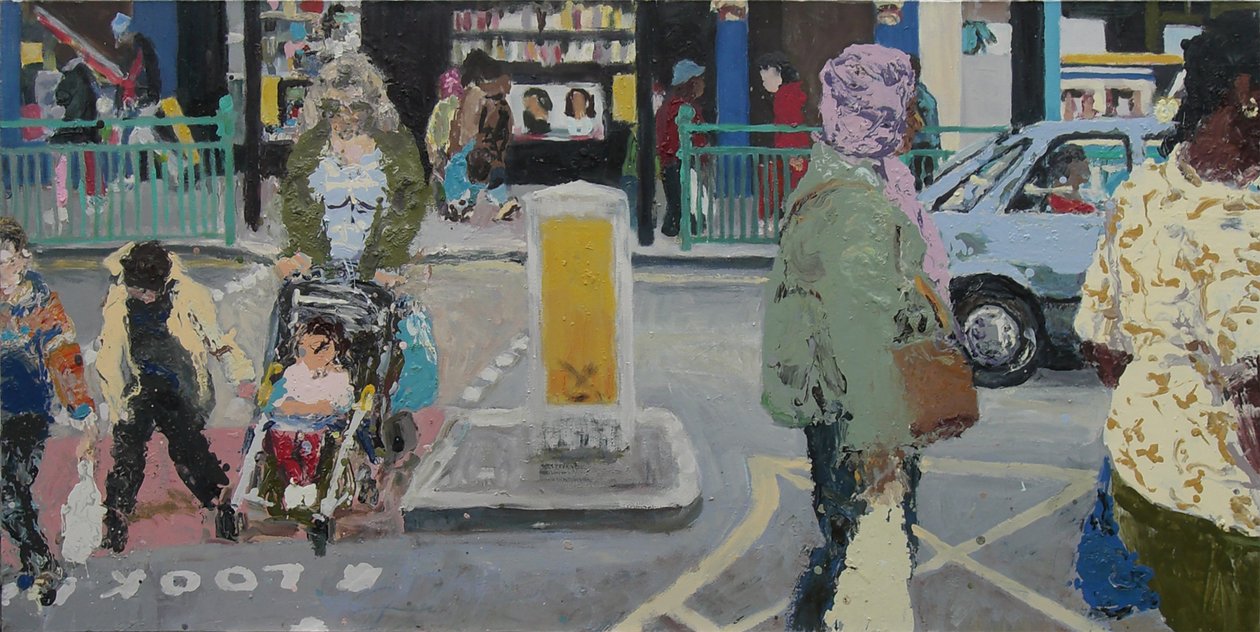 Ulica, 2003 (olej na płótnie) autorstwa Trevor Burgess