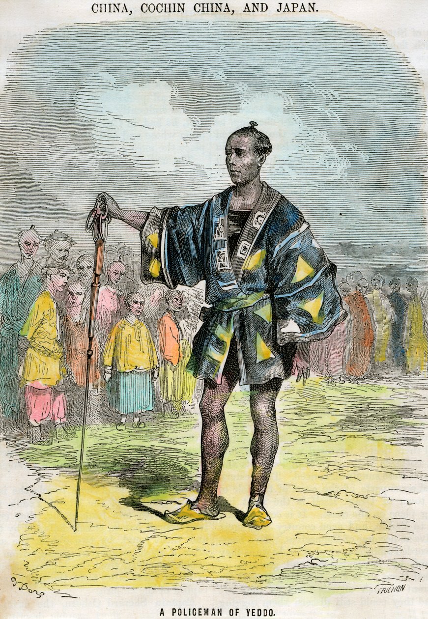 Policjant Yeddo Edo, Japonia, ok. 1880 r. autorstwa Trichon