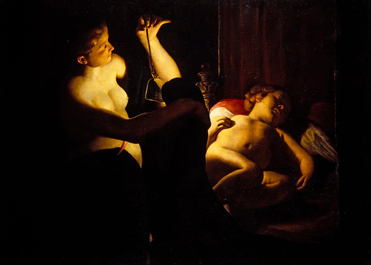 Kupidyn i Psyche autorstwa Trophime Bigot