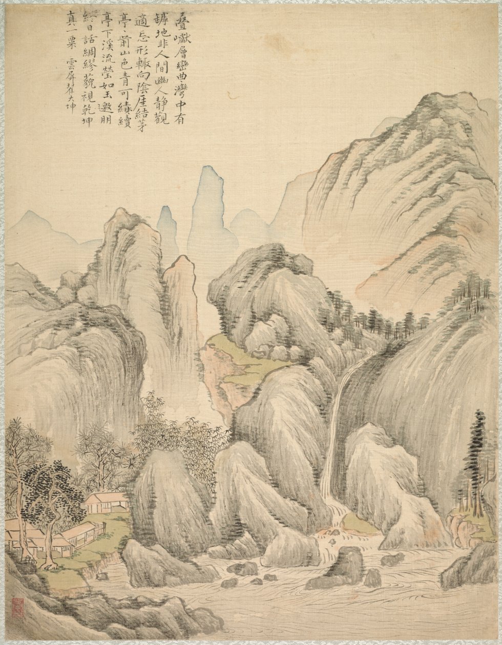 Złożone wzgórza i warstwowe szczyty, 1847. autorstwa Tsubaki Chinzan