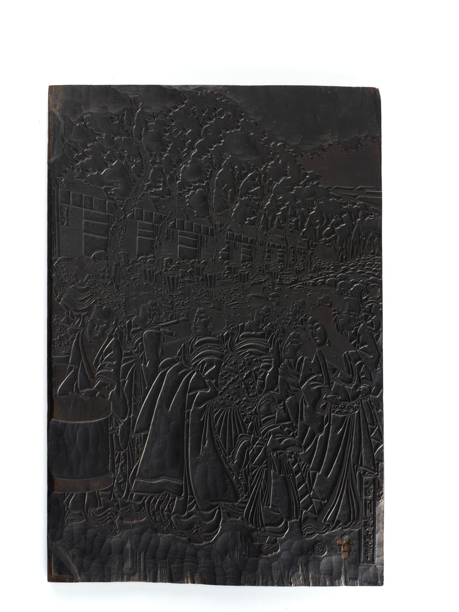 Grupa gejszy, okres Edo, 1795-1840. autorstwa Tsukioka Eizan