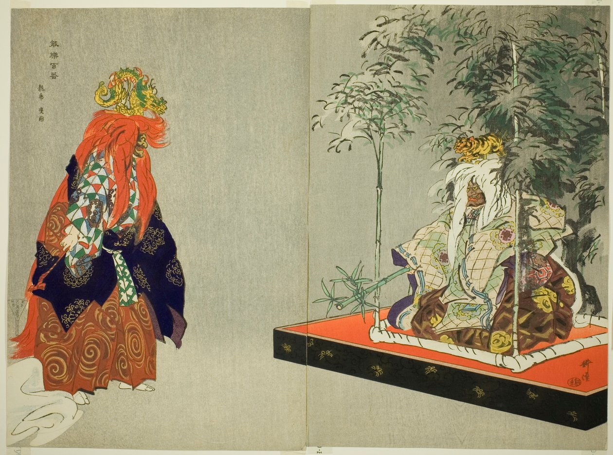 Ryo-ko, z serii "One Hundred No Dramas (Nogaku hyakuban)". autorstwa Tsukioka Kogyo