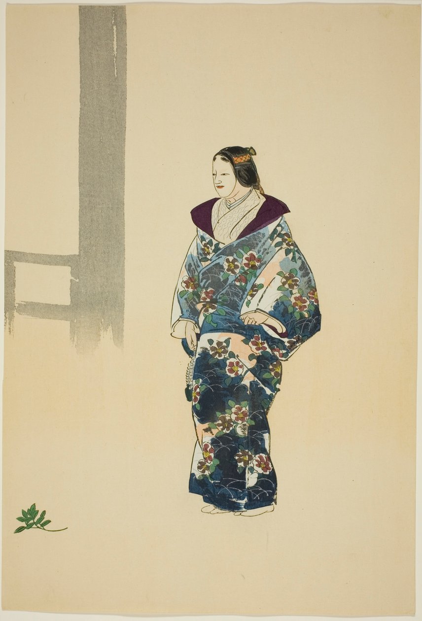 Tomonaga, z serii "One Hundred No Dramas (Nogaku hyakuban)". autorstwa Tsukioka Kogyo
