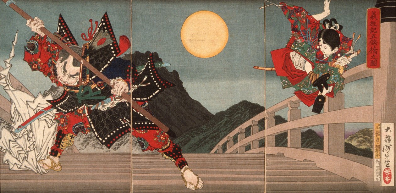 Most Gojō, epizod z życia Yoshitsunego autorstwa Tsukioka Yoshitoshi