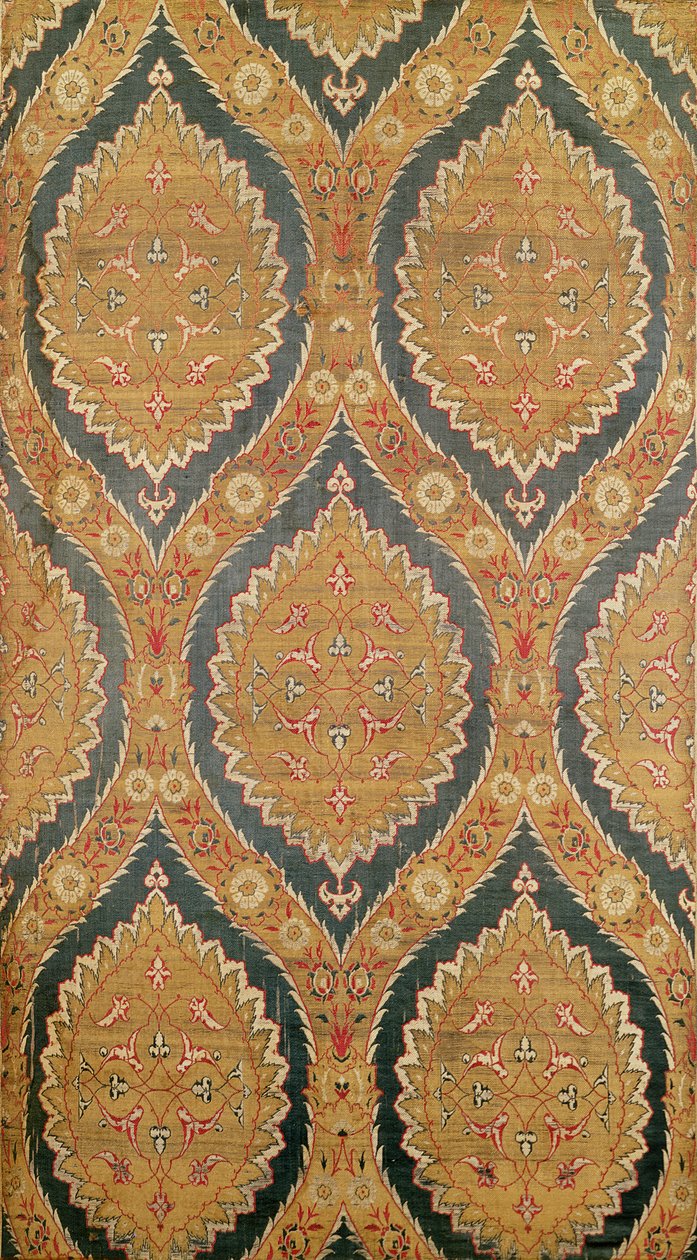 Panel tekstylny, XVI-XVII w. (twill jedwabny na satynowym podłożu) autorstwa Turkish School