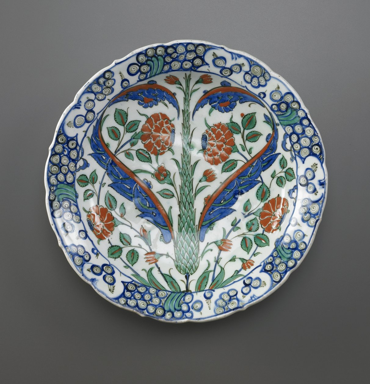 Naczynie, Iznik, dynastia osmańska, 1570-75 (ceramika) autorstwa Turkish School