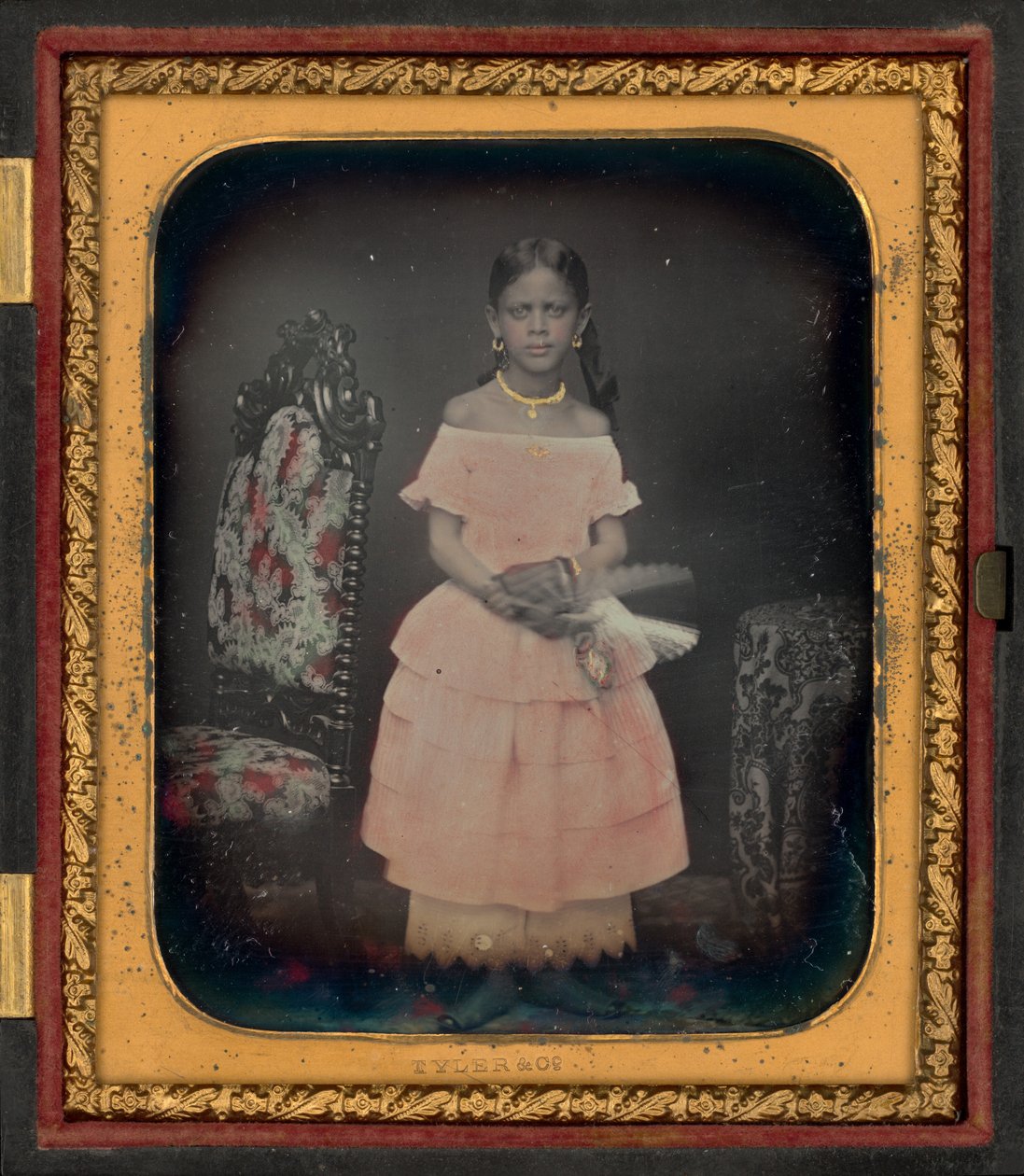 Portret dziewczynki, prawdopodobnie Josephine Folks, ok. 1854 (zdjęcie) autorstwa Tyler & Co.