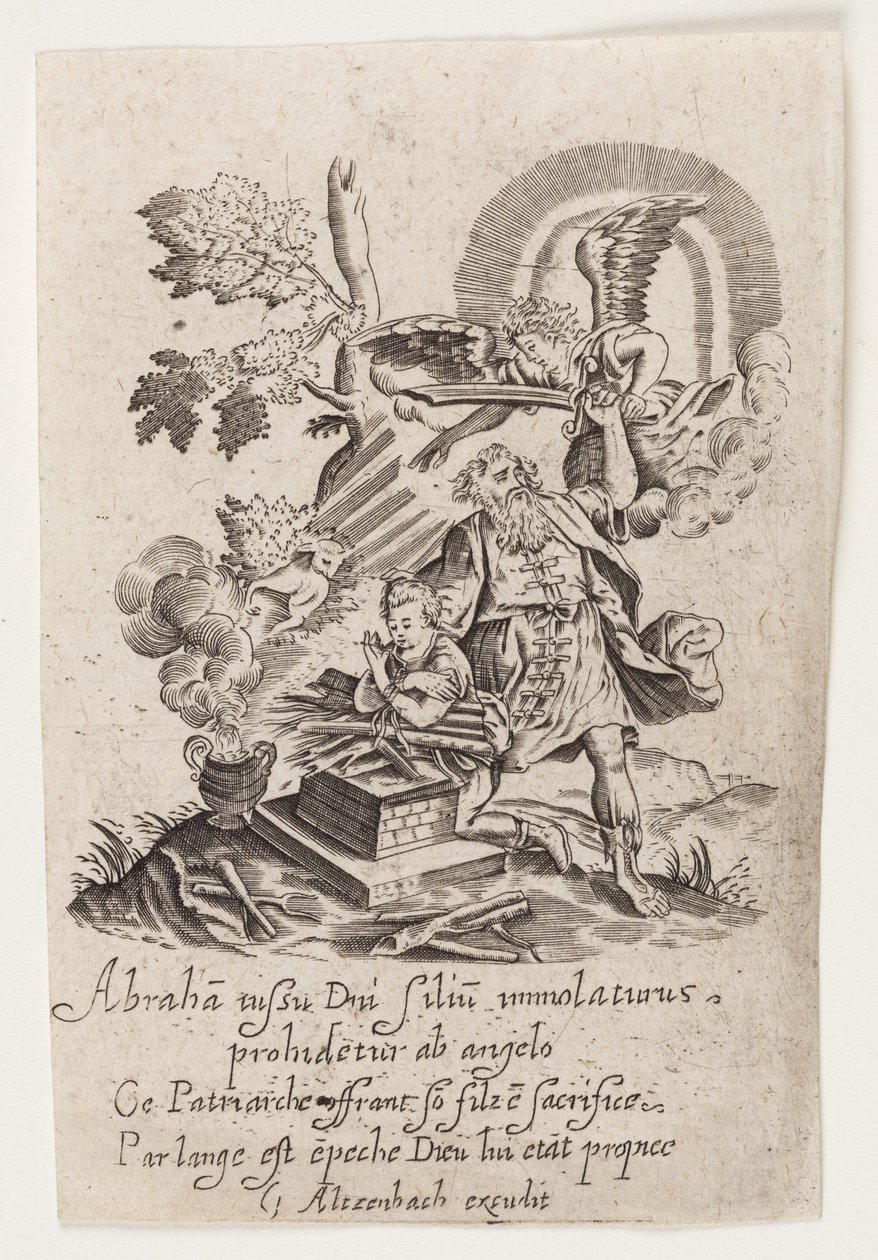 Abraham i Izaak autorstwa Ubekendt
