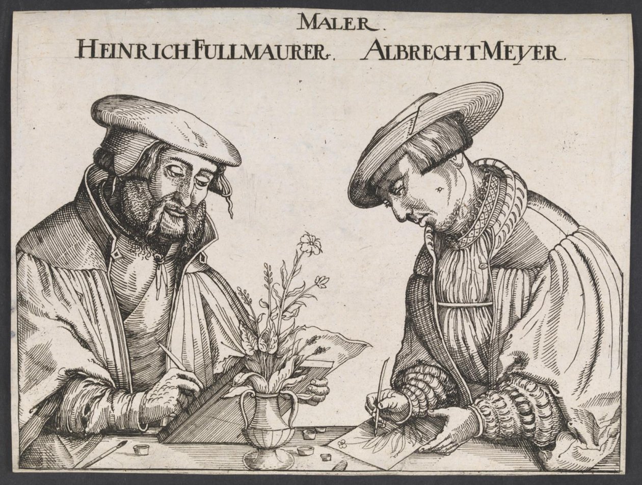 Portret Heinricha Füllmaurera i Albrechta Meyera autorstwa Ubekendt tysk 1500 tallet