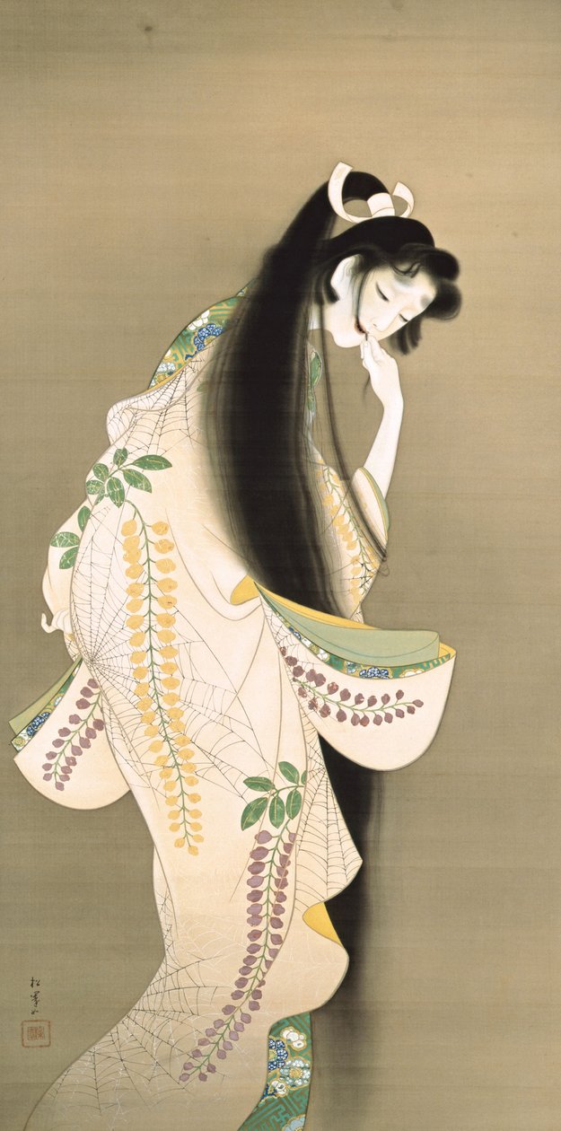 Płomienna Księżniczka Rokujo, 1818 autorstwa Uemura Shoen