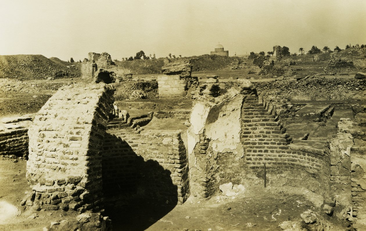Budynek Trilobed, al-Fustat, Egipt, zdjęcie autorstwa Ugo Monneret de Villard autorstwa Ugo Monneret de Villard