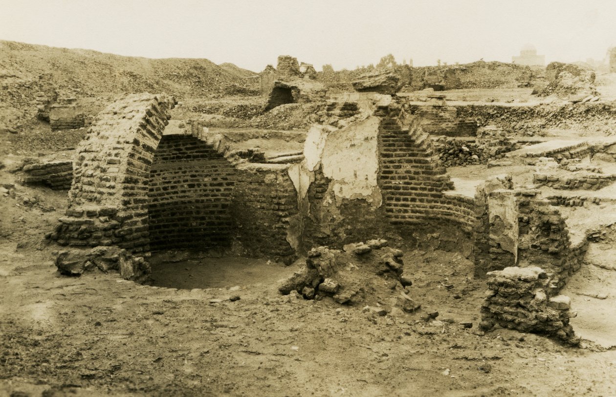 Budynek Trilobed, al-Fustat, Egipt, zdjęcie autorstwa Ugo Monneret de Villard autorstwa Ugo Monneret de Villard