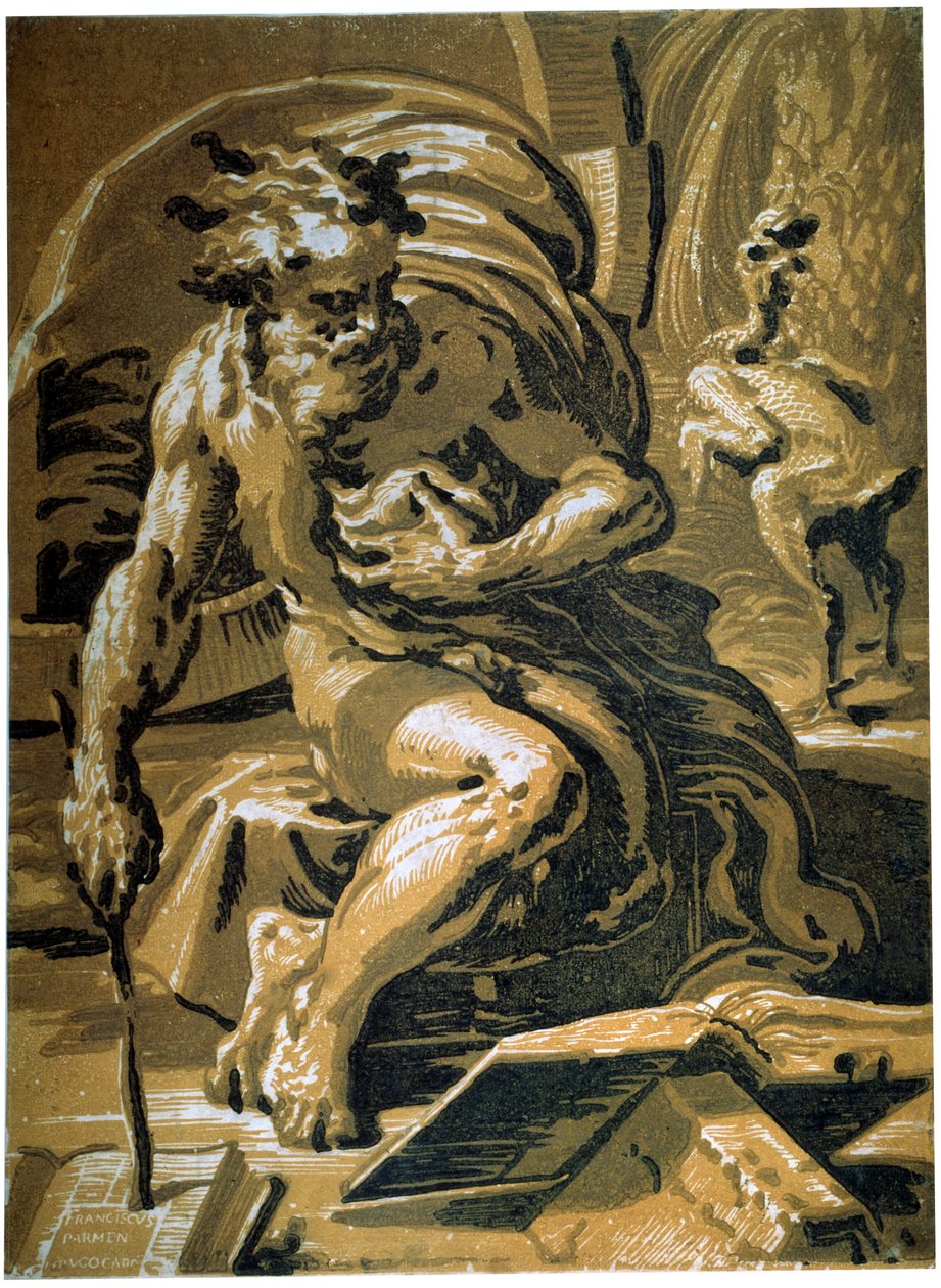 Diogenes, po 1527 autorstwa Ugo da Carpi