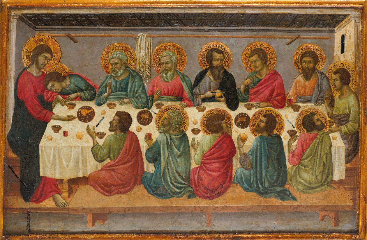Ostatnia Wieczerza, ok. godz. 1325-30. autorstwa Ugolino da Siena