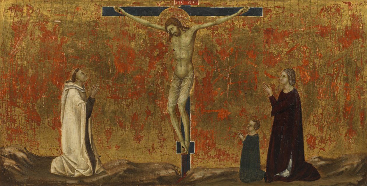 Ukrzyżowany Chrystus z darczyńcami autorstwa Ugolino di Nerio