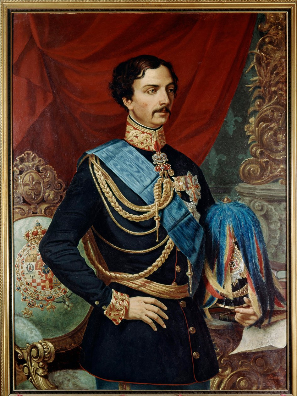 Karol Burbon Parma (1799 -1883), książę Parmy - Karol III Burbon (1823 - 1854) XIX wiek (olej na płótnie) autorstwa Ulisse Passani