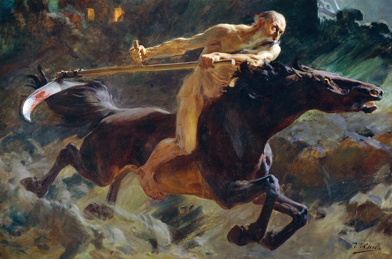 Jeździec Apokalipsy, autor: Ulpian Checa Sanz (1860-1916) autorstwa Ulpiano Checa y Sanz