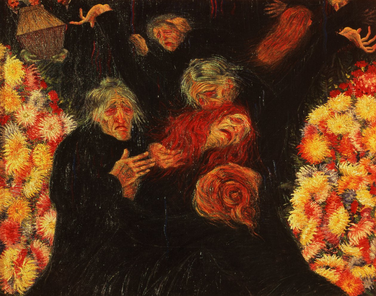 Żałoba, 1910 autorstwa Umberto Boccioni