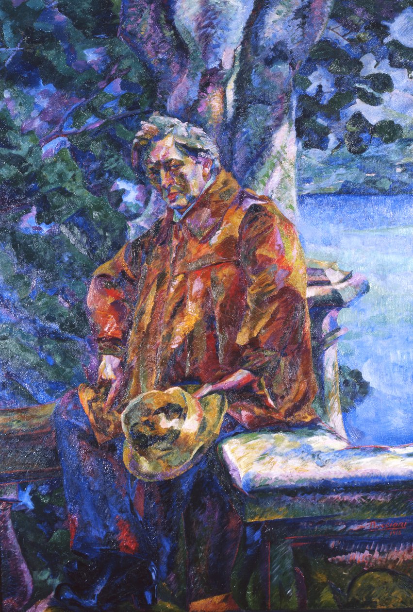 Portret Ferruccio Busoniego, 1916 autorstwa Umberto Boccioni