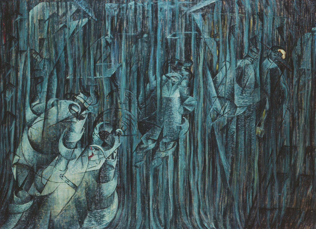 Stany umysłu: Ci, którzy zostają, 1911 autorstwa Umberto Boccioni