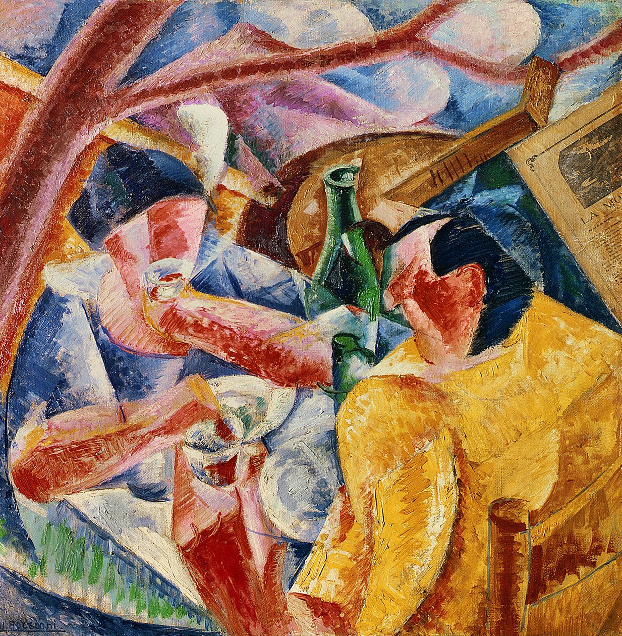 Pod Pergolą w Neapolu lub Pod Pergolą, 1914 autorstwa Umberto Boccioni