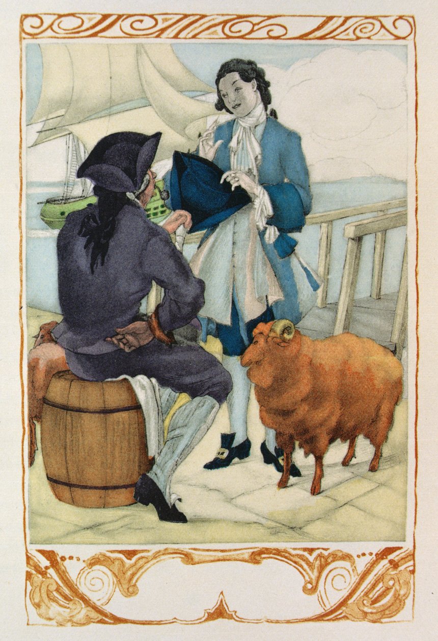 Ilustracja z „Kandyda” Voltaire