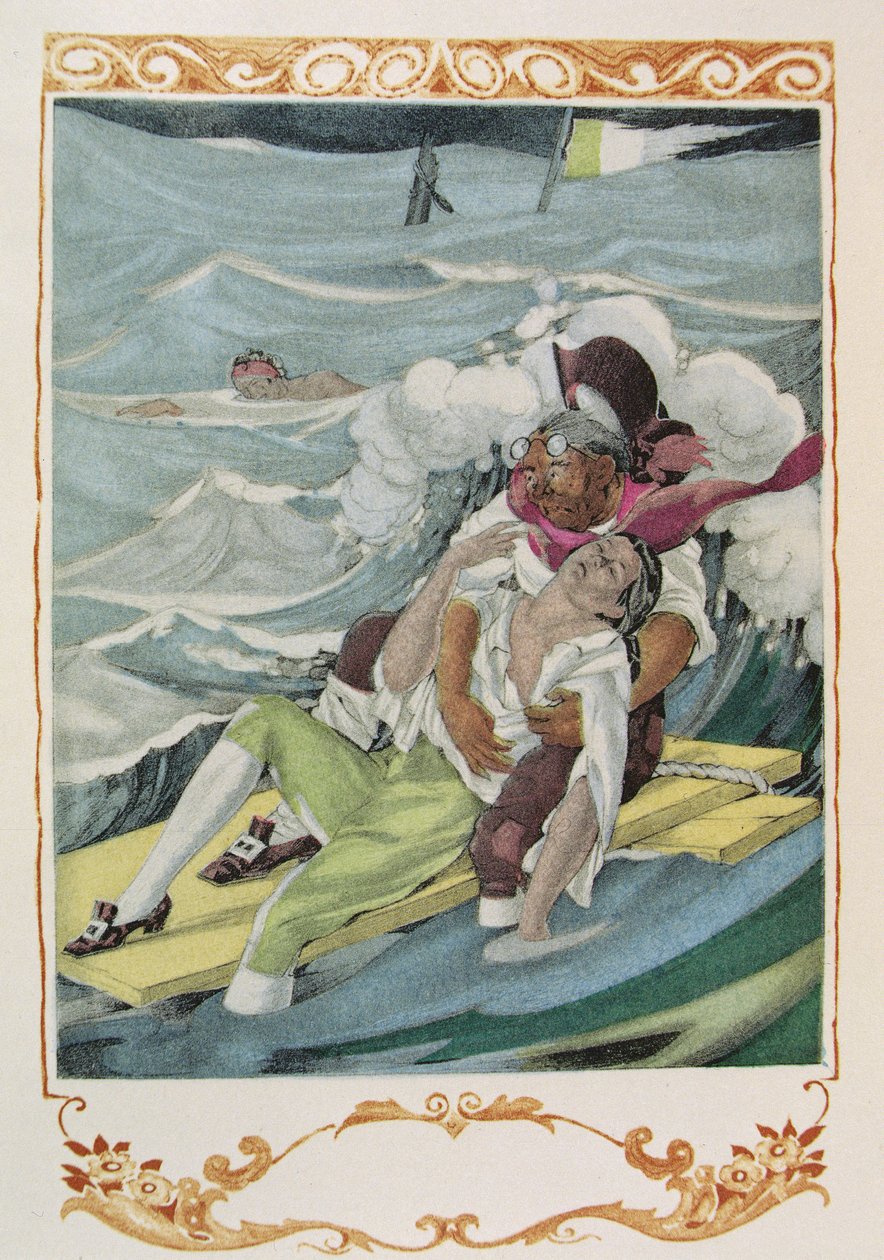 Ilustracja z „Kandyda” Voltaire