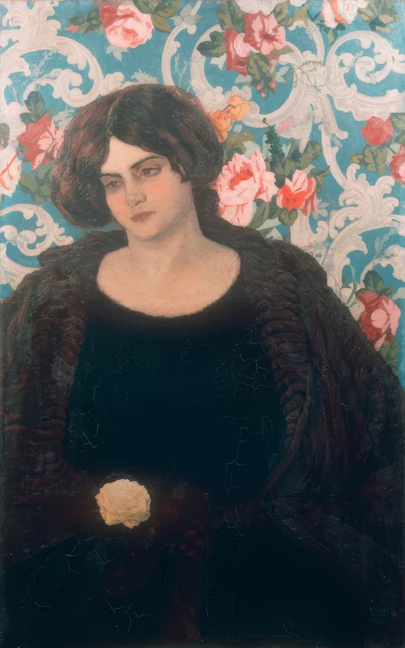 Bigia, młodsza siostra artysty autorstwa Umberto Boccioni