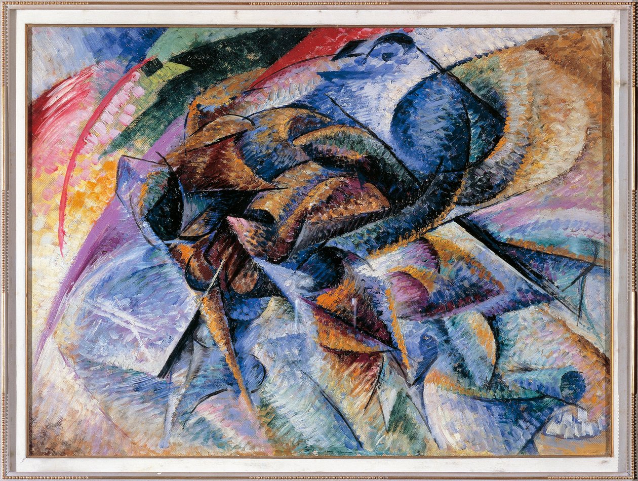 Dynamizm rowerzysty autorstwa Umberto Boccioni