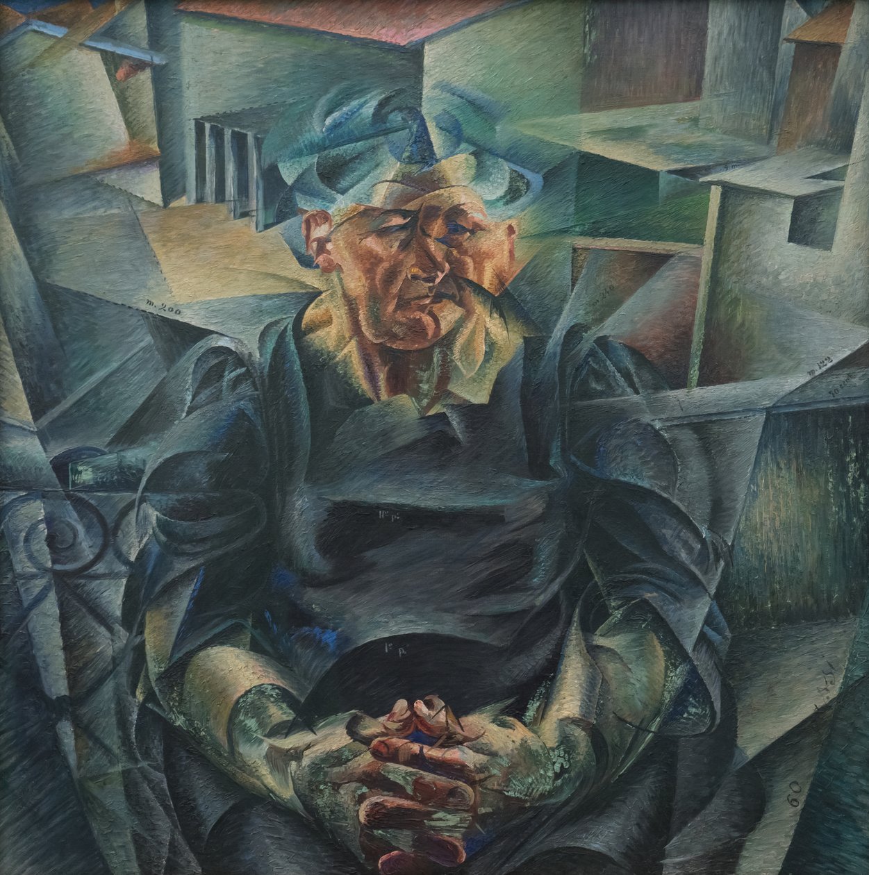 Konstrukcja horyzontalna autorstwa Umberto Boccioni