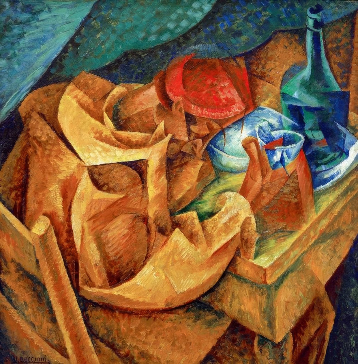 Pijący autorstwa Umberto Boccioni