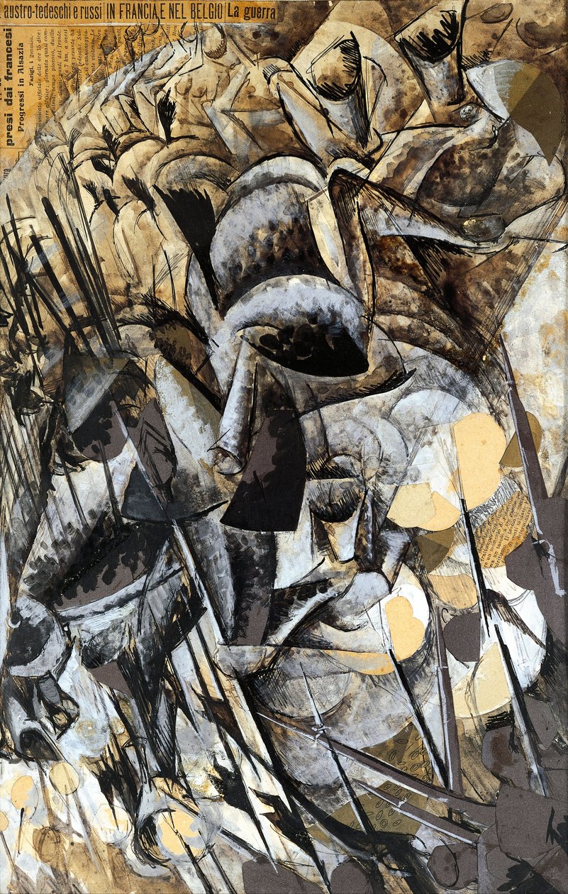 Włochy, Mediolan, obraz Szarża ułanów autorstwa Umberto Boccioni