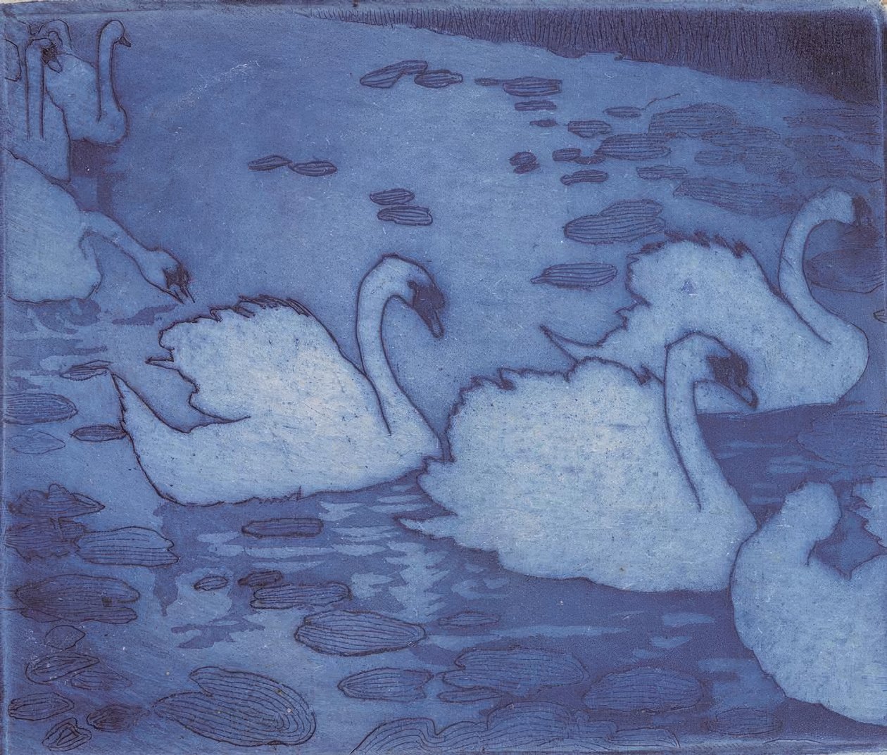 Łabędzie autorstwa Umberto Boccioni