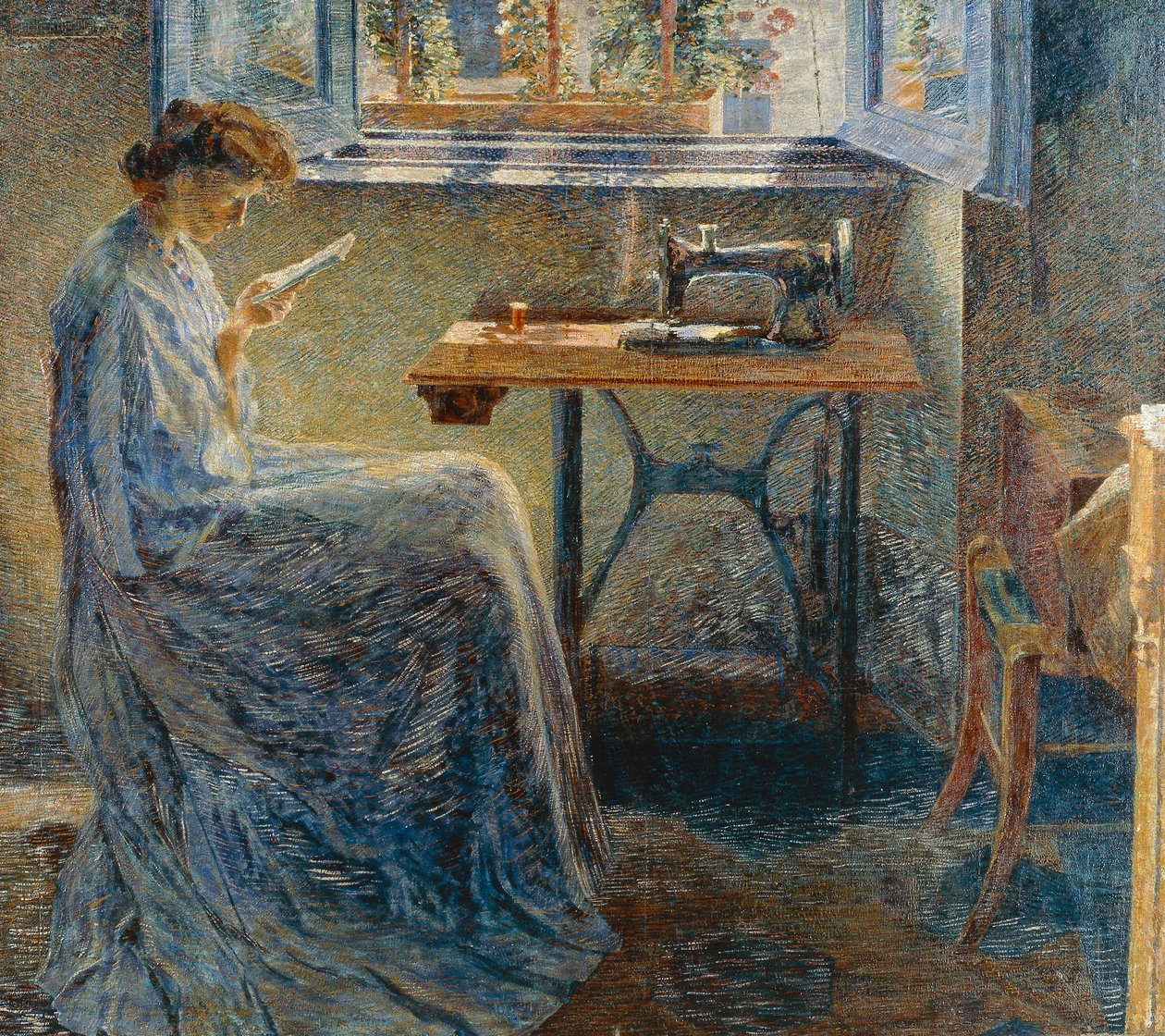Powieść krawcowa autorstwa Umberto Boccioni