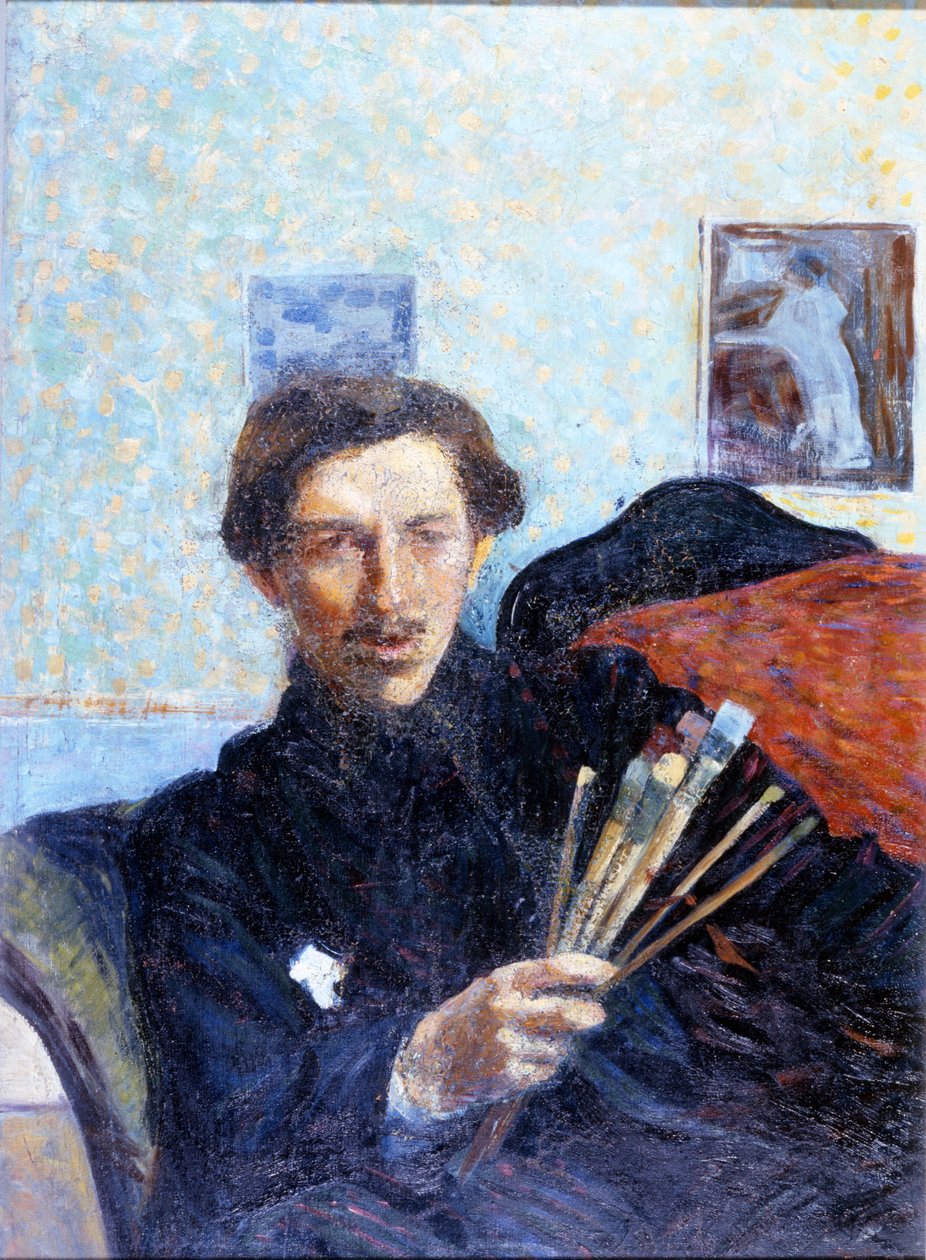 Autoportret Umberto Boccioniego w 1908 roku. Brera Art Gallery Mediolan. autorstwa Umberto Boccioni